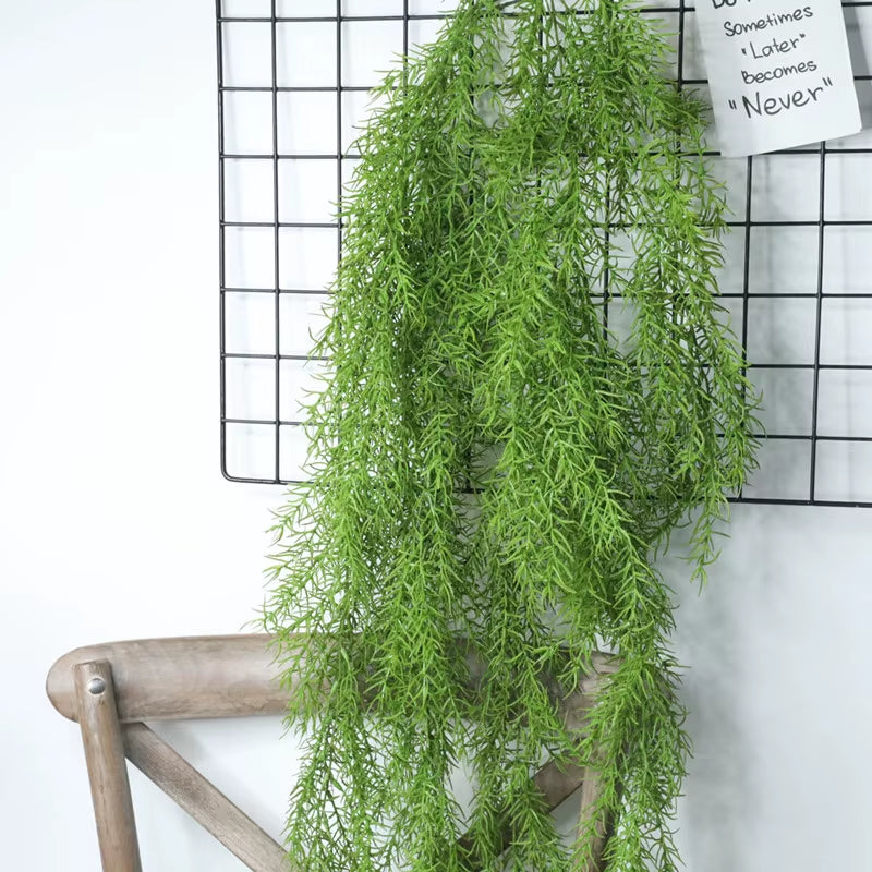 Hand Feeling Pine Needle Wall Hanging Rattan Simulation Leaf Outdoor Flower Micro Landscape Indoor Plant Wall Artificial Ivy