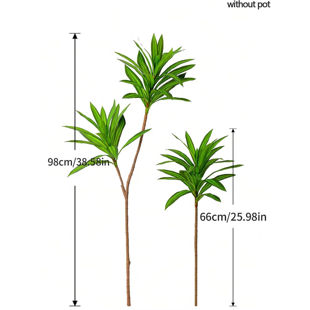 66-98Cm Large Artificial Tropical Plants Fake Green Leaves Faux Brazilwood Leaves Magnolia Foliage for Home Wedding Decor