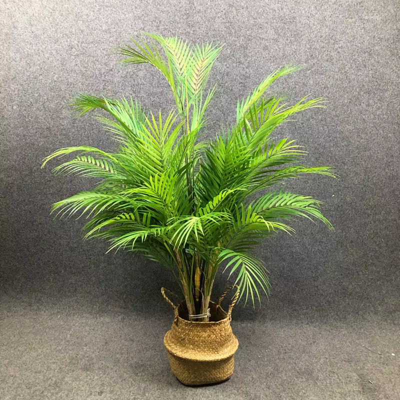 125Cm Large Artificial Palm Tree Tropical Plants Branch Plastic Fake Leaves Green Monstera for Christmas Home Garden Room Decor
