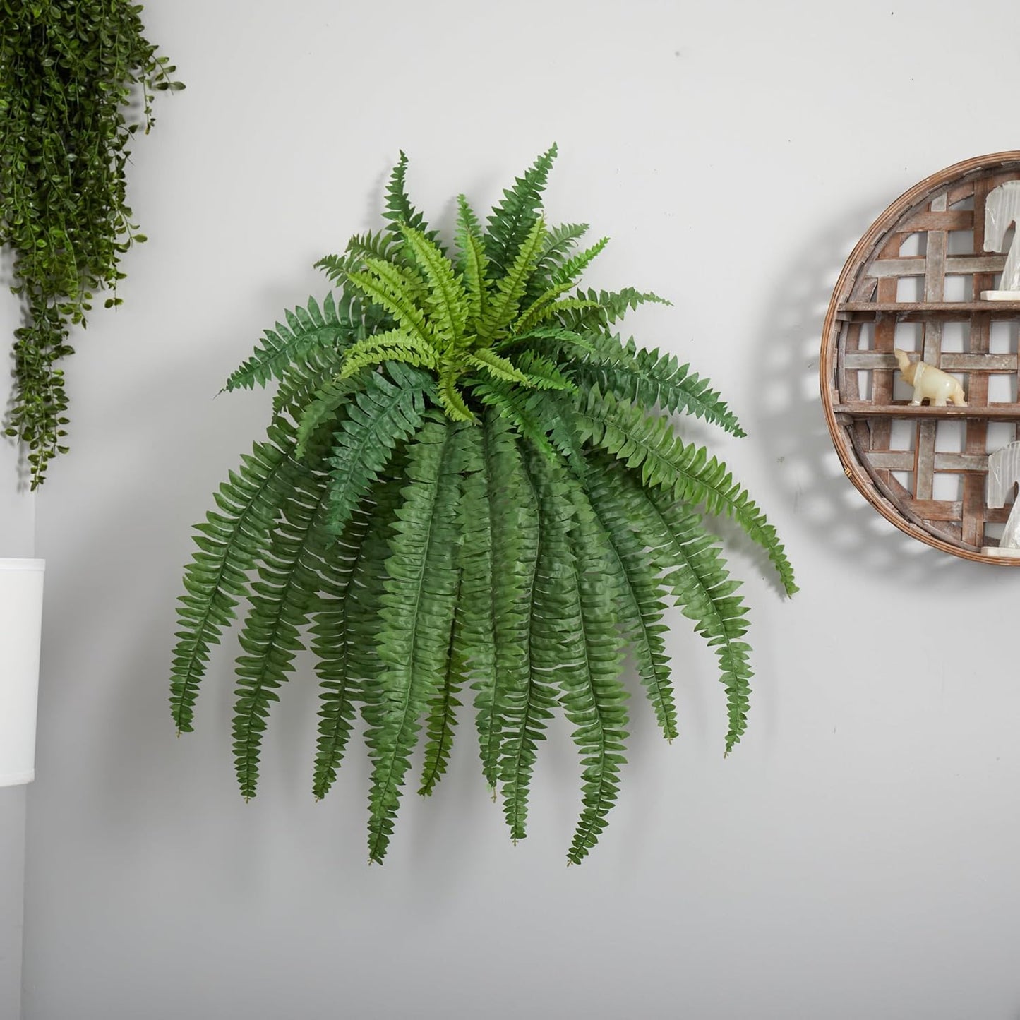 35” Boston Fern Artificial (Set of 2) Silk Plants Green