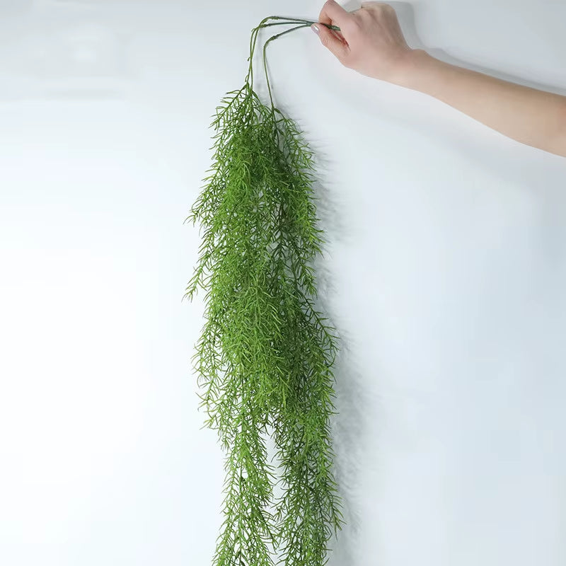 Hand Feeling Pine Needle Wall Hanging Rattan Simulation Leaf Outdoor Flower Micro Landscape Indoor Plant Wall Artificial Ivy