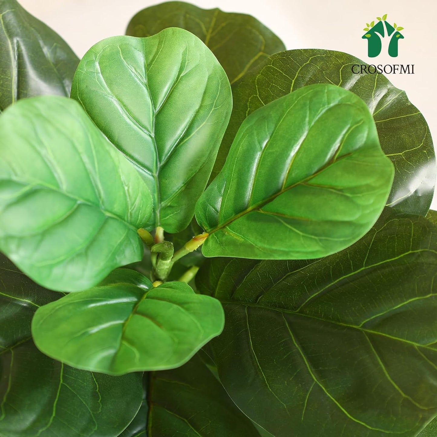 30Inch Artificial Fiddle Leaf Fig Tree/Fake Ficus Lyrata Plant with 21 Leaves Faux Plants in Pot for Indoor House Home Office Modern Decoration Perfect Housewarming Gift