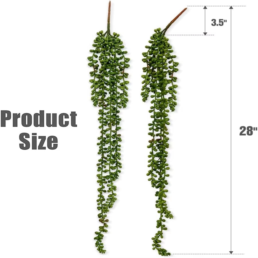 Artificial Succulent Plants Vine for Christmas Yree Accessories Indoor Home Wall Hanging Wedding Arch Decor Photography Prop
