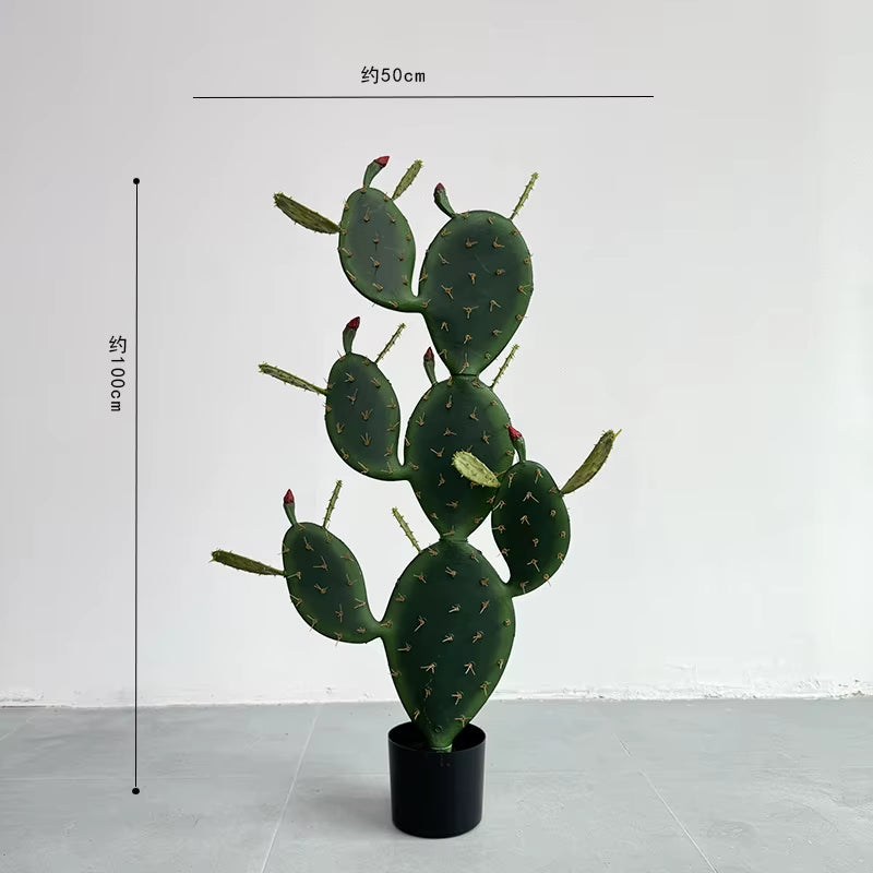 Simulated Green Plants, Fake Cactus, Cactus, Cactus, Large Indoor Window Layout, Landscaping, Simulated Plants