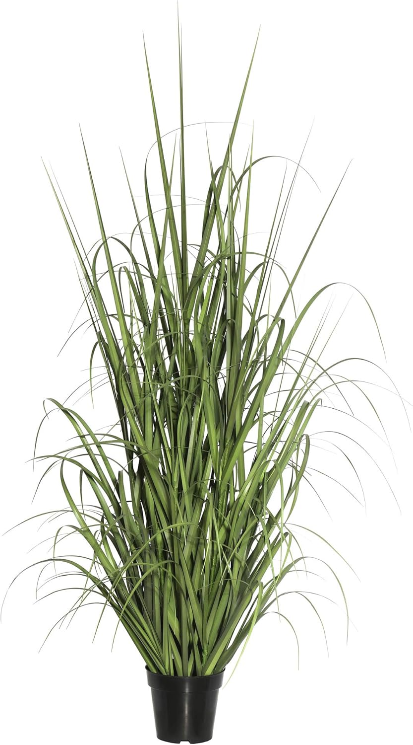 Everyday 36" Artificial Potted Green Ryegrass with Black Plastic Pot - Faux Grass Plant Decor - Home or Office Indoor Greenery Accent - Maintenance Free