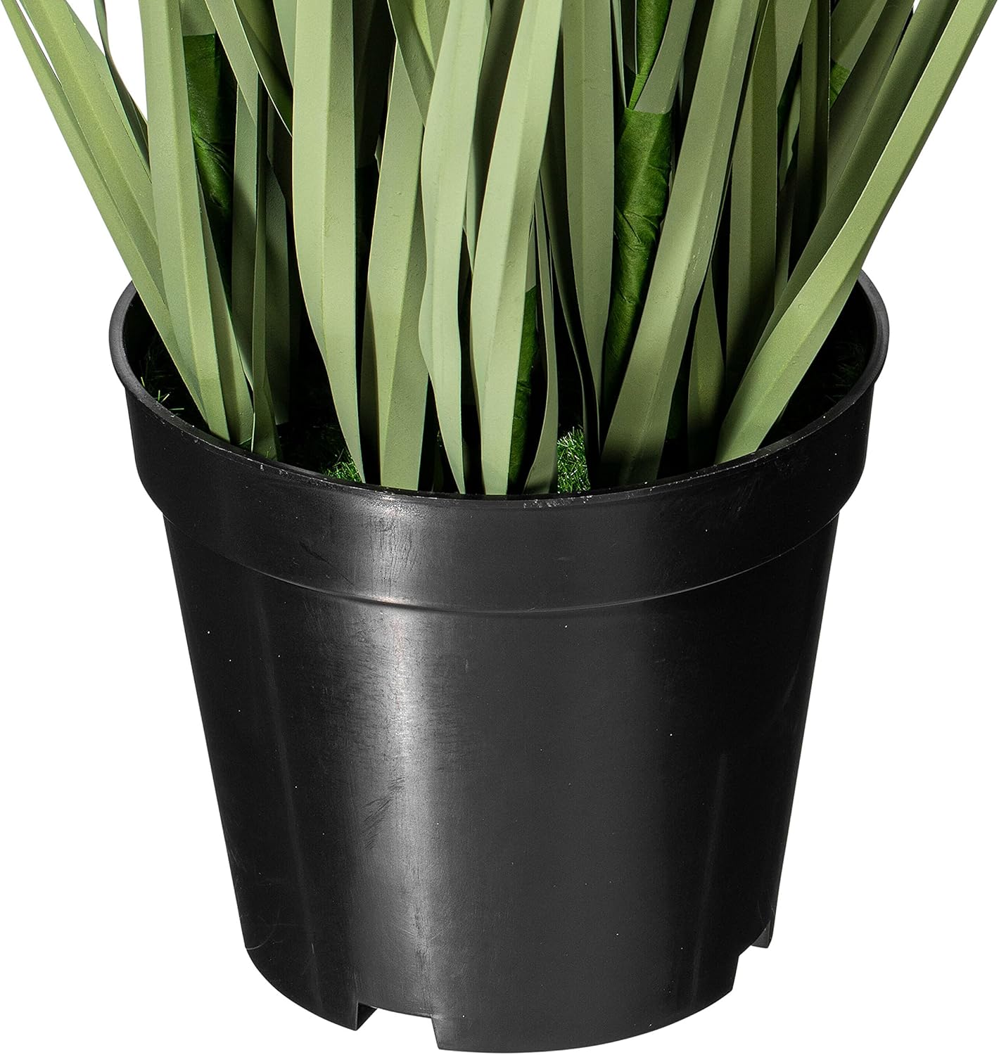 Everyday 36" Artificial Potted Green Ryegrass with Black Plastic Pot - Faux Grass Plant Decor - Home or Office Indoor Greenery Accent - Maintenance Free