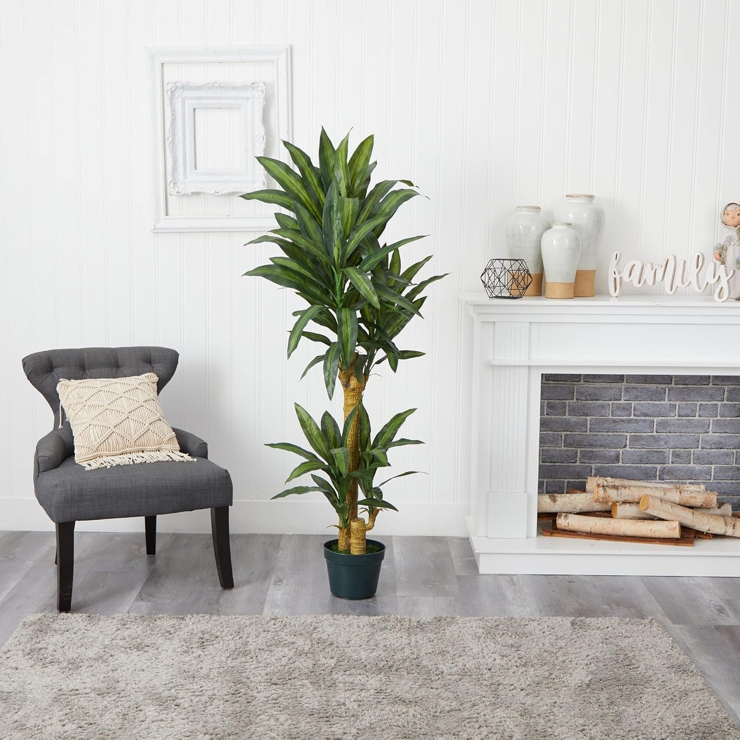 5Ft. Yucca Silk Plant, Green