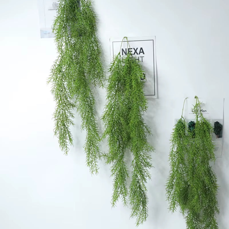 Hand Feeling Pine Needle Wall Hanging Rattan Simulation Leaf Outdoor Flower Micro Landscape Indoor Plant Wall Artificial Ivy