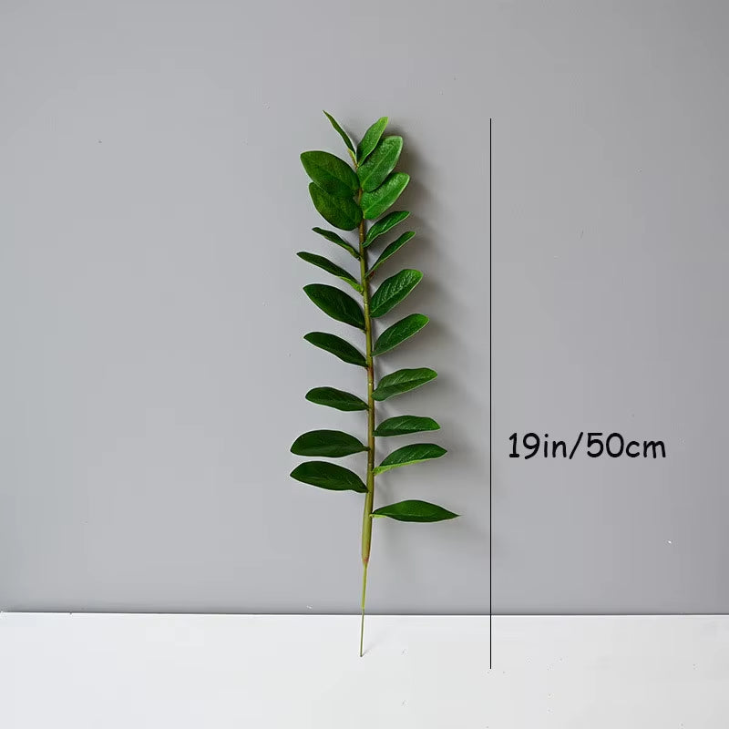 51In Fake Plant Large Artificial Ficus Plants Branches Plastic Fake Leafs Green Banyan Tree for Home Bedroom Garden Shop Decor