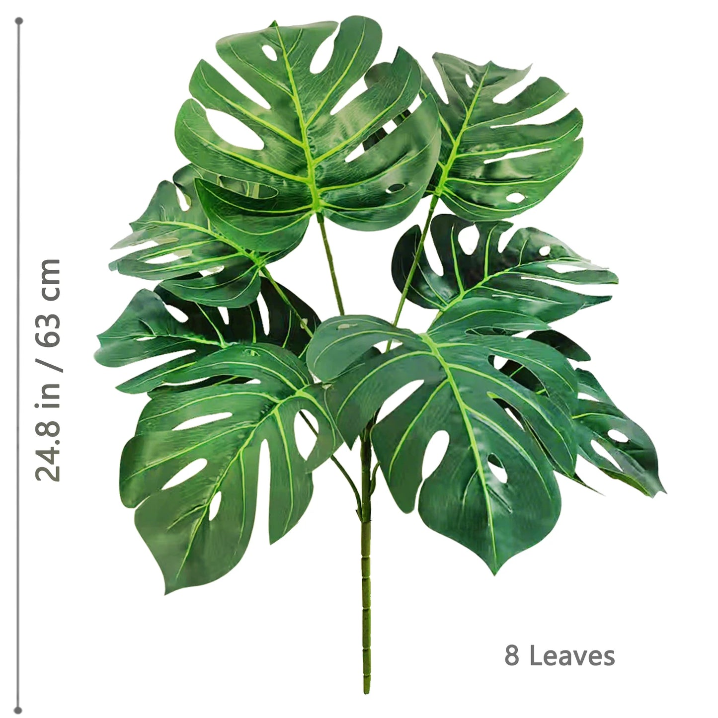 60-110Cm /43.3In Artificial Monstera Plants Fake Palm Tree Plastic Turtle Leaves Green Tall Plants for Home Garden Room Decor