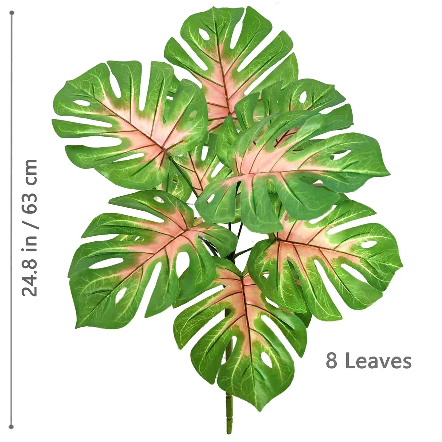 60-110Cm /43.3In Artificial Monstera Plants Fake Palm Tree Plastic Turtle Leaves Green Tall Plants for Home Garden Room Decor