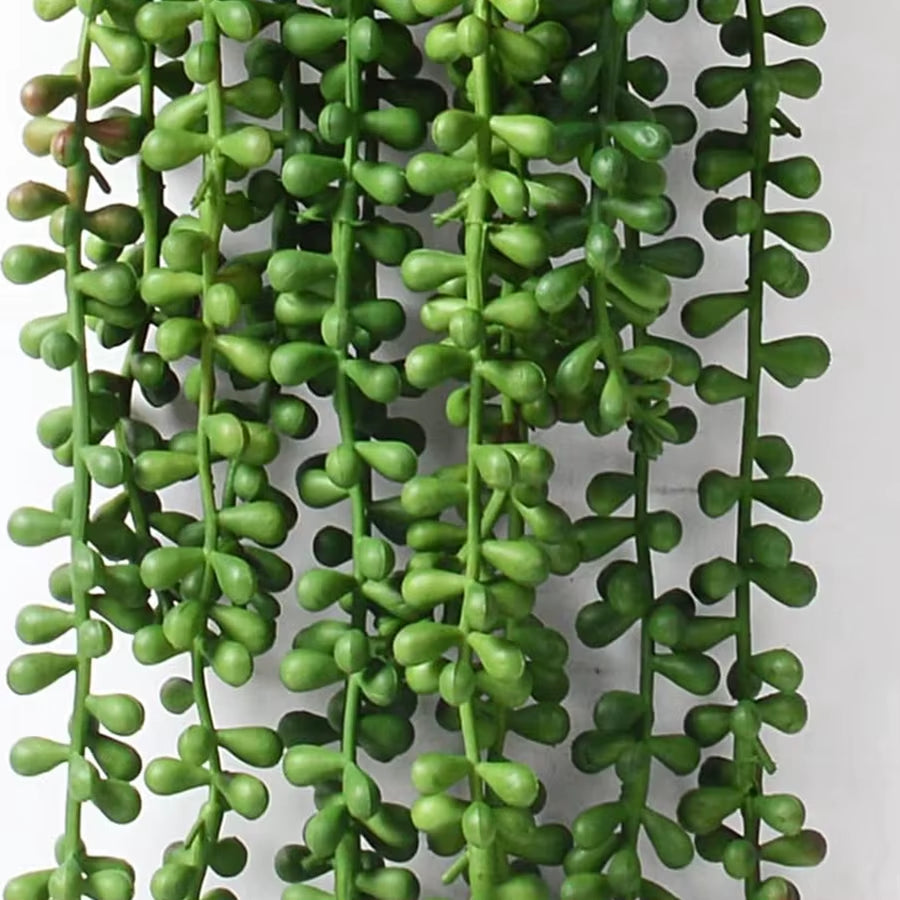 Artificial Succulent Plants Vine for Christmas Yree Accessories Indoor Home Wall Hanging Wedding Arch Decor Photography Prop