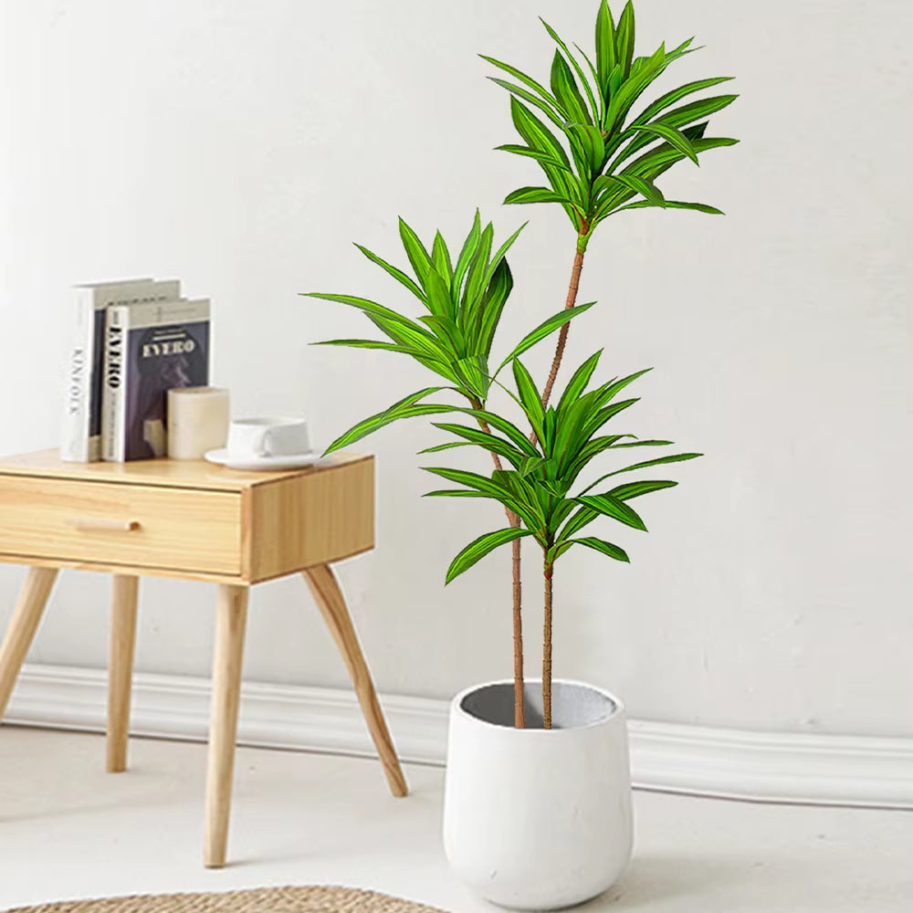 66-98Cm Large Artificial Tropical Plants Fake Green Leaves Faux Brazilwood Leaves Magnolia Foliage for Home Wedding Decor