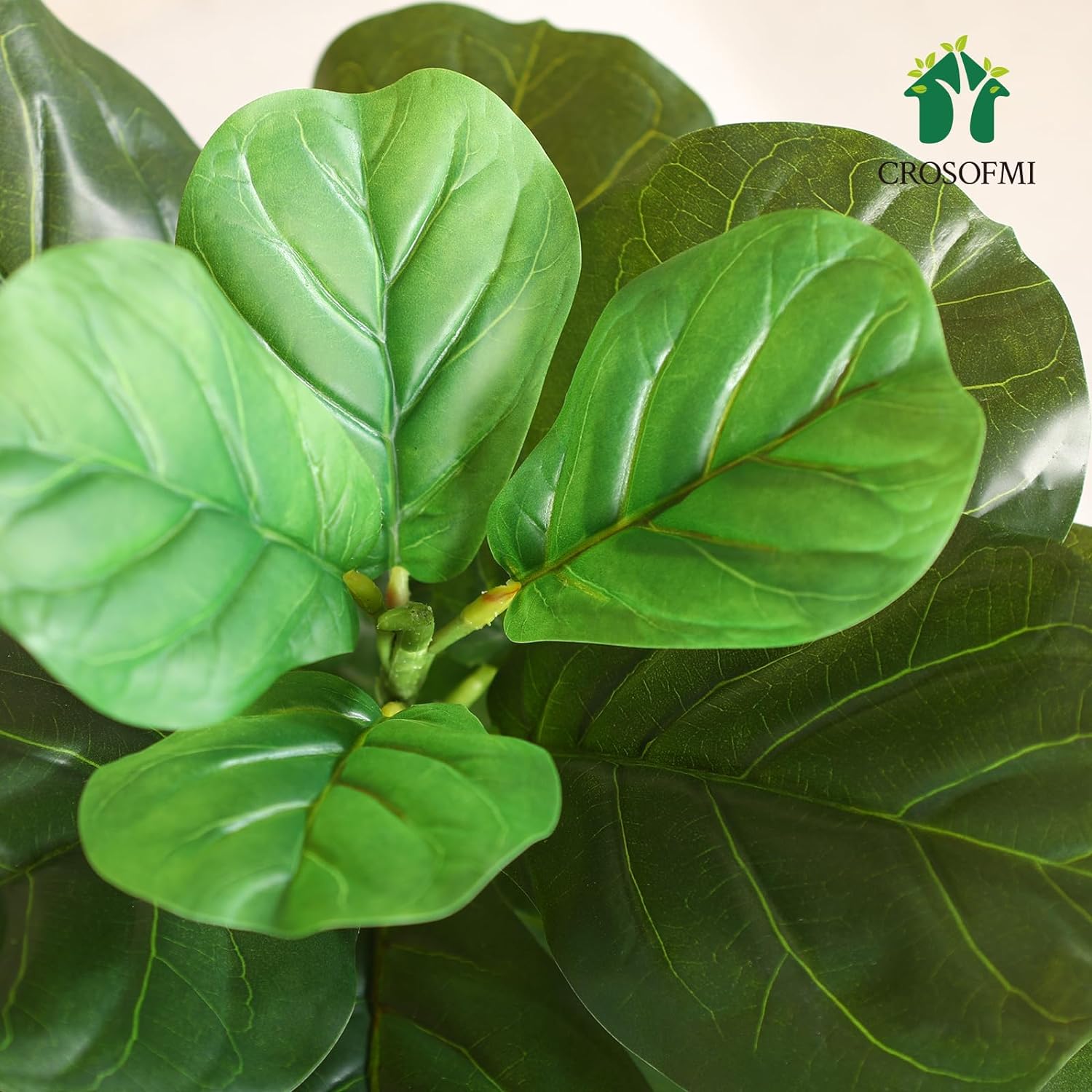 30Inch Artificial Fiddle Leaf Fig Tree/Fake Ficus Lyrata Plant with 21 Leaves Faux Plants in Pot for Indoor House Home Office Modern Decoration Perfect Housewarming Gift