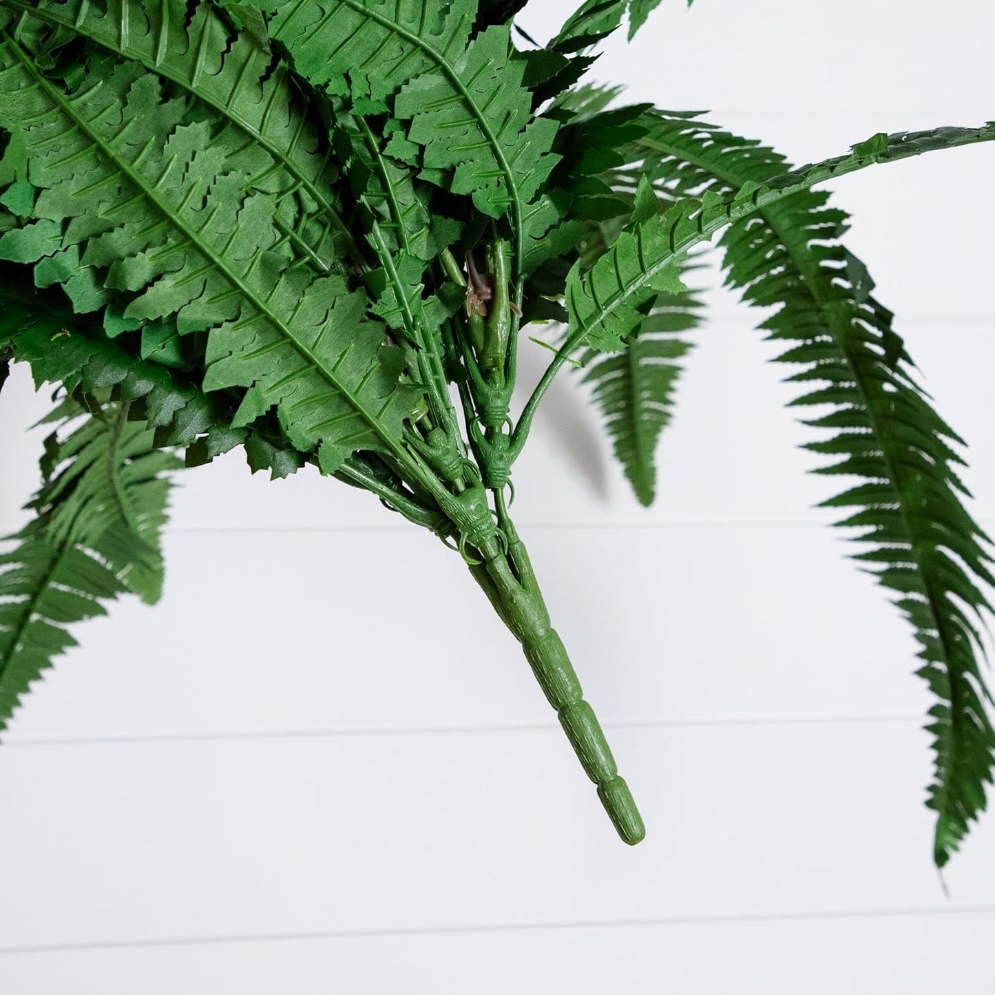 48-In Artificial Boston Fern, Set of 2, Large Hanging Fake Plant Wall Decor with 67 Fronds, Faux Fern Vines That Look Real for Home and Office Decor