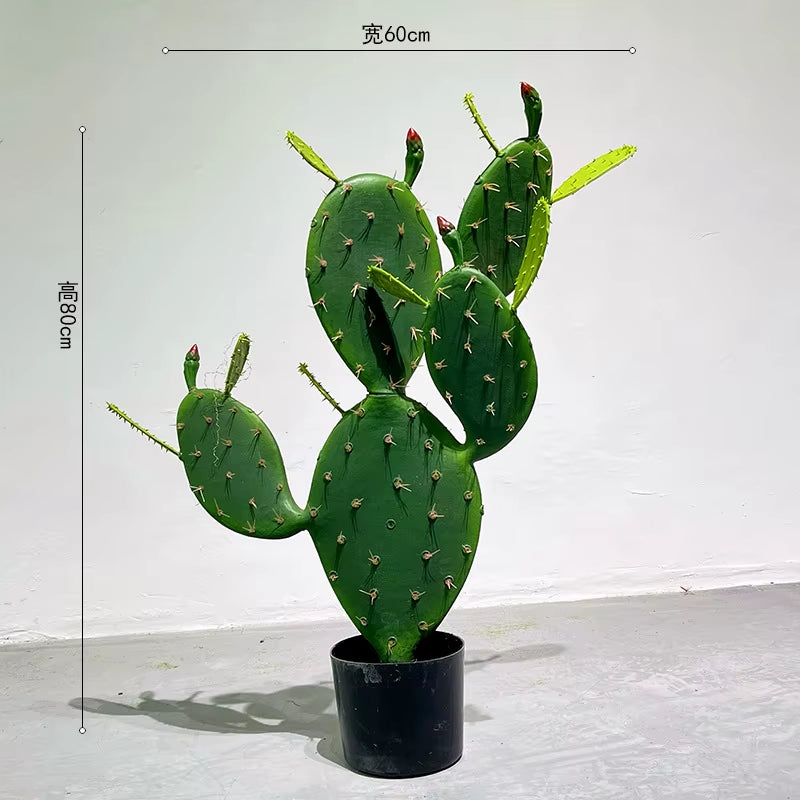 Simulated Green Plants, Fake Cactus, Cactus, Cactus, Large Indoor Window Layout, Landscaping, Simulated Plants